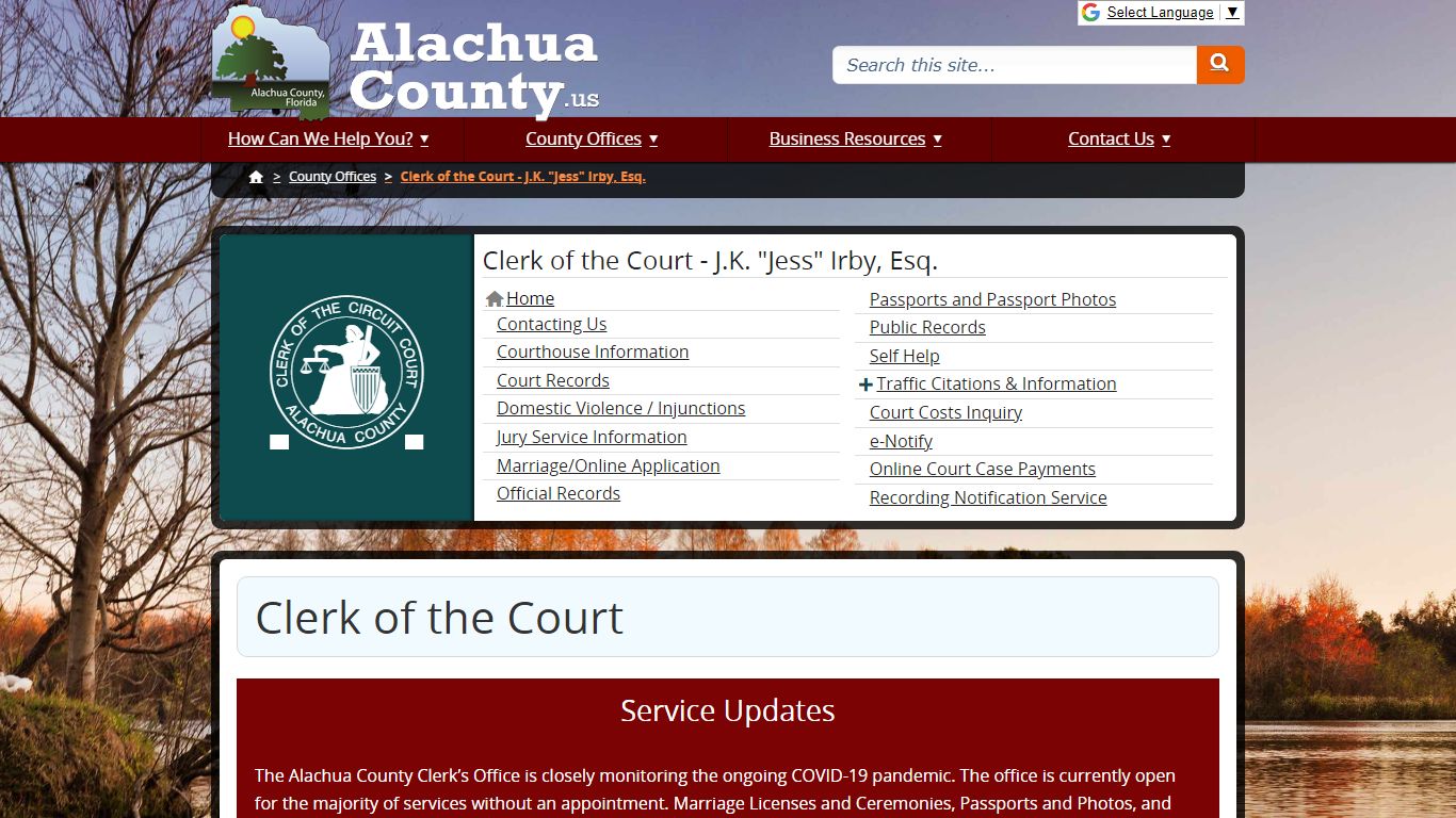 Court Records - Alachua County